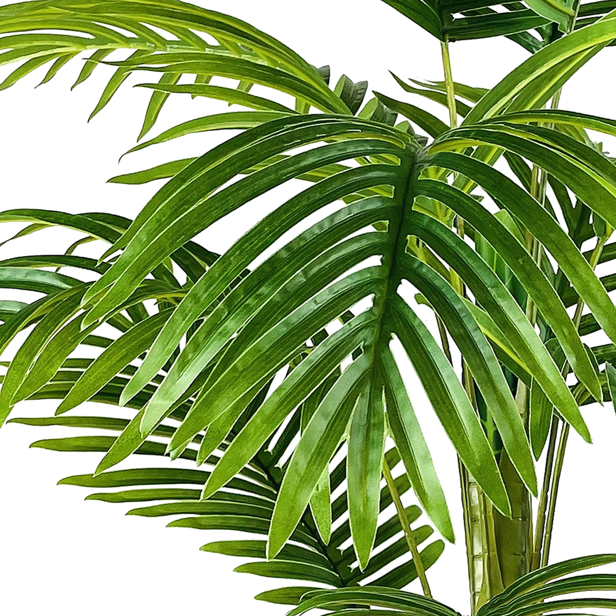 (2 pack) Mainstays Artificial Plant, Palm Plant, 3.33 ft, Black Plastic Pot