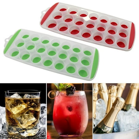 

WGOUP 21 Ice Tray Rectangle Ice Box Baby Food Fresh-Keeping Box Ice Making 30*11.5*3cm(Buy 2 Get 1 Free)
