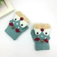 thumbnail image 2 of Wmkox8yii Winter Plus Velvet Thick Gloves For 3-7 Years Old Children Cartoon Flip Cover Fingerless Warm Gloves, 2 of 4