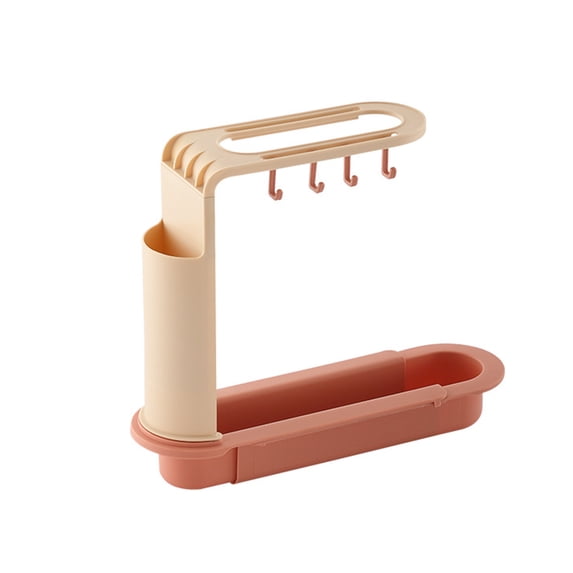 Yuedong Telescoping Storage Tray Sponge Soap Rack Hanger Shelf 360g For Kitchen 35.5*11*11CM PP Multipurpose The Sink