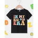 thumbnail image 2 of Colorful Graffiti "IN MY BIG SIS ERA" Print For Girls, Comfy And Fit T-shirt Top Pullover For Spring And Summer For Outdoor Activities, 2 of 7