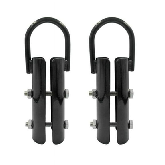 2X Climbing Rope Clamp,Rope Climb Workout Rig Attachment Hook for 1.5 Inch Rope Clasp Fitness Equipment,2 x climb rope clamp,Black
