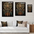 thumbnail image 4 of Designart "Gold Dream Catcher Folklore II" Dream Catcher Print on Natural Pine Wood, 4 of 5