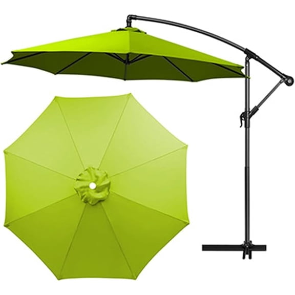 11.5FT Cantilever Umbrella Replacement Canopy, Heavy Duty 600D UV Protected Water Resistant 8 Ribs Fabric Cover for Patio Garden Deck (1 Piece, Navy)