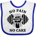 thumbnail image 3 of Inktastic No Pain No Cake BLK Boys or Girls Baby Bib, 3 of 4