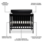 Dream On Me Alice 3-in-1 Full Panel Convertible Mini Crib, White, Greenguard Gold Certified