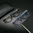thumbnail image 6 of Blue Light Blocking Glasses, 2 Pack Computer Reading Glasses for Anti Eyestrain，Stylish Oval Frame, Anti Glare(Clear Blue + Clear Gray, 2.00 Magnification), 6 of 6