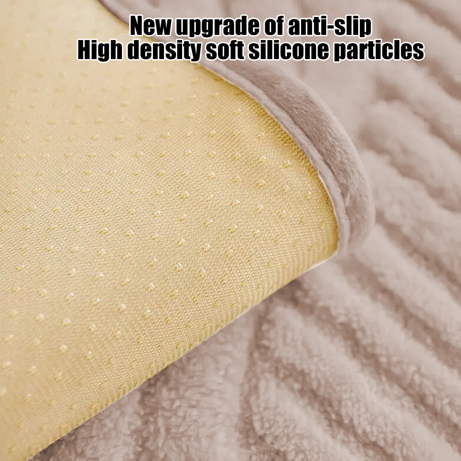 Usbinx Life Thickened Wool Sofa Cushion Advanced Non-Slip Breathable Three-Seat Sofa Pad Pet-Friendly Living Room Bedroom Office Washable 35.46*70.92in 1 Pack