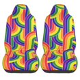 thumbnail image 1 of LAKIMCT Rainbow Stripes Car Seat Covers Vehicle Front Seat Covers Universal Fit Seat Protector, 1 of 9