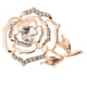 thumbnail image 1 of Mujeres corazón Rhinestone flor broche Pin boda nupcial bufanda titular joyería Claro, 1 of 6