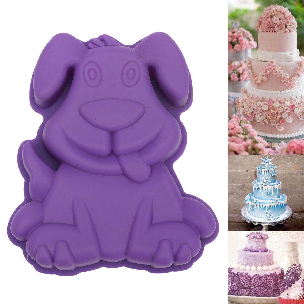 3D Lovely Cartoon Dog Cake Pan Silicone Baking Mold Emboss Cutters Craft Moudle Walmart