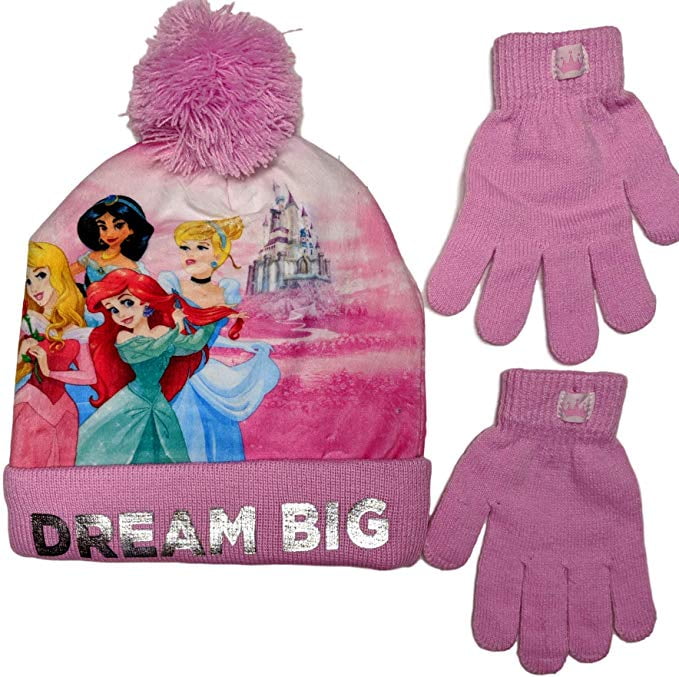 Gloves Disney Princess Girls Set Beanies 
