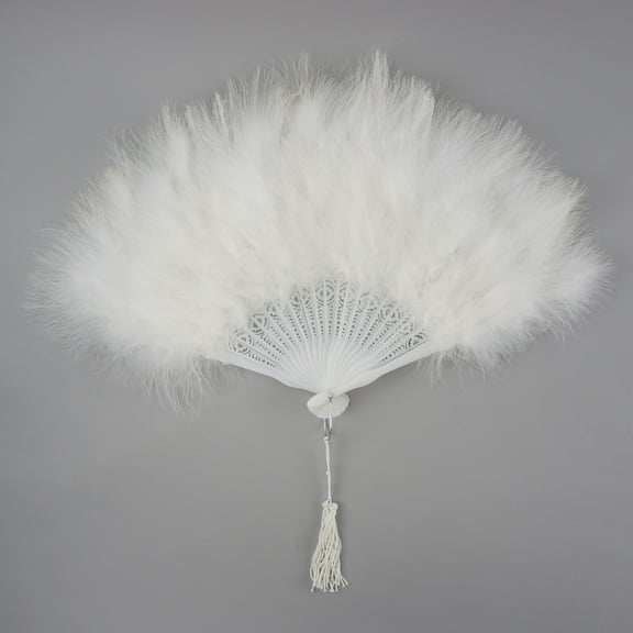 ZUCKER™ Marabou Feather Fan - White