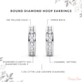 thumbnail image 4 of Femme Luxe Sia 1.00 Carat Lab Grown Diamond Huggie Hoops in 14K White Gold., 4 of 6