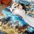 thumbnail image 4 of Castle Fairy Galloping Horse Twin Bedding Sets,Tribal Aztec Bedding Comforter Set, 4 of 8