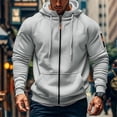 thumbnail image 1 of MHFRRA Sudadera con Capucha y Cremallera, Chaqueta con Cremallera Completa, Sudadera Ligera y Suave para Uso Deportivo Informal Al Aire Libre, Ajuste Cómodo Gris, 1 of 4