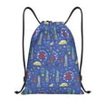 thumbnail image 1 of Saiise New-York City Pattern Sports Drawstring Backpack - String Swim Gym Bag with Wet Proof Pocket for Women&Men-Small, 1 of 6