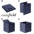 thumbnail image 6 of Casafield Set of 12 Fabric Storage Cube Bins, Navy Blue - 11" Collapsible Foldable Cloth Baskets for Shelves and Cubby Organizers, 6 of 7