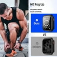 thumbnail image 4 of Waterproof Case Compatible with Apple Watch 44mm SE (2nd Gen) Series 6 5 4 with Tempered Glass Screen Protector, iWatch Full Protective Hard PC Bumper Case Face Cover for Men Women (44 mm,Black  2pcs), 4 of 5