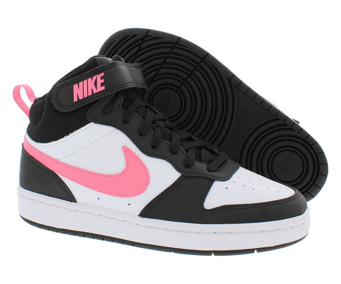 Nike Boy's Court Borough Mid 2 (Big Kid) Black/Sunset Pulse/White 4 Big Kid M
