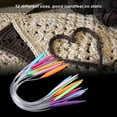 thumbnail image 2 of 12 PCS Knitting Needles Set Multicolor Plastic Circular Tube Knitting Needles Kit Sweater Weave Needle Set Handmade Sewing Tool[40CM], 2 of 8