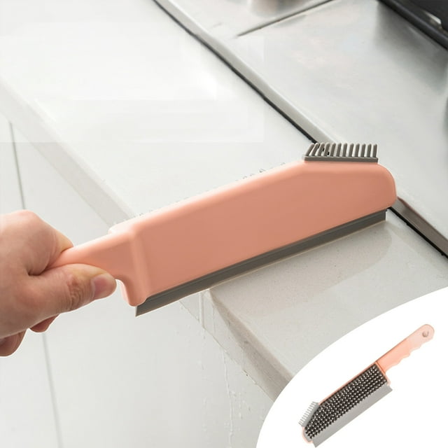 LSLJS 3 In 1 Multifunctional Cleaning Brush, Silicone Scraper Cleaning Brush, Soft Silicone Bristle Fluid Handle, Clean The Gap, Brush The Tiles, Cleaning Brush