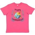 thumbnail image 3 of Inktastic Happy Hanukkah Dreidel and Laurels Youth T-Shirt, 3 of 5