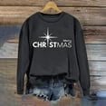 thumbnail image 4 of Christmas Sweatshirts for Women ，Womens Fall Winter Thermal Sweatshirts Round Neck Tops Long Sleeve Sweatshirt Pullover Sweater Blouses Merry Christmas Print Clothes, 4 of 5