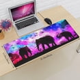 thumbnail image 4 of Abstract Elephant Forest Landscape Mouse Pad Extended Large Gaming Mouse Pad XL Oversized Desk Pad Stitched Edges Non-Slip Mat 31.5 X 11.8 Inch, 4 of 14