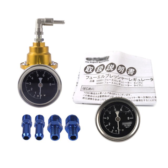 Regulador De Presión De Combustible Del Automóvil Elevador de combustible universal para automóvil ajustable para accesorios de motor automático (dorado) Sywqhk Accesorios para autos y motos