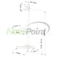 thumbnail image 5 of NavePoint Flat Panel TV Cart Height Adjustable 19 Inch to 37 Inch Mobile Stand w/Wheels, 5 of 6