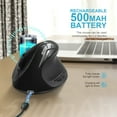 thumbnail image 4 of SGEYR Vertical Wireless Mouse Rechargeable 2.4G 3 Adjustable DPI Ergonomic Mice 6 Buttons Black, 4 of 8