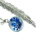 thumbnail image 2 of Wrapables Metal Leaf Bookmark with Charm for Book Lovers & Readers (Set of 2), Mint & Blue, 2 of 7