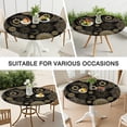thumbnail image 7 of Black Gothic Sun Moon Pattern Round Fitted Tablecloth with Elastic Edge,Dining Table Cover Waterproof,Outdoor Round Tablecloth for Camping,Dining,Indoor and Outdoor, 7 of 7