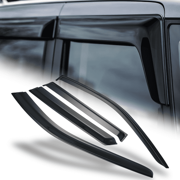M-AUTO 4Pcs Set Smoke Window Visor Shade Vent Rain Wind Deflector for 2011 2012 2013 Jeep Grand Cherokee