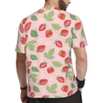 thumbnail image 2 of Wukai Strawberry Floral Print Men's Short-Sleeved Mesh T-Shirt,Quick-Dry Short Sleeve Workout T-Shirt-Large, 2 of 8