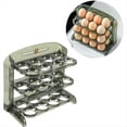 thumbnail image 2 of Soporte para Huevos Abatible para Refrigerador,Contenedor de Almacenamiento de Huevos de 3 para Puerta Lateral del Refrigerador,Bandeja para Huevos Plegable, 2 of 5