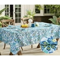 thumbnail image 6 of Newbridge Corfu Mediterranean Blue Paisley 60 X 120 inch Rectangle Fabric Dining Tablecloth, 6 of 9