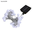thumbnail image 3 of Elainilye Solar String Lights, 10ft 20 LED Outdoor Patio Decor with 8 Lighting Modes Waterproof Battery Backup Garden Fence Balcony Ambience Setting, white, 3 of 7