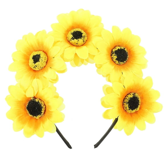 FRCOLOR  Sunshine Fake Flowers Simulated Sunflower Headband Vacation
