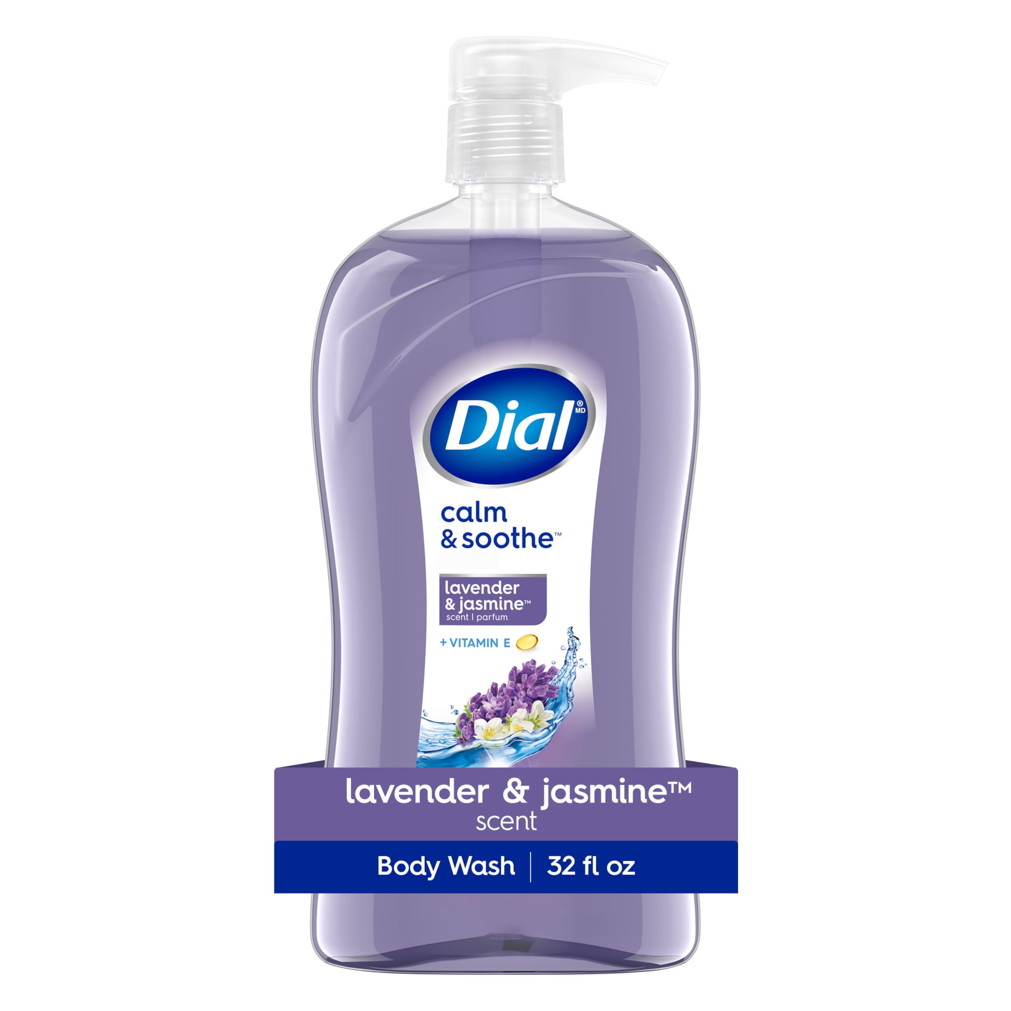 Dial Calm & Soothe Body Wash, Lavender & Jasmine, Gentle on All Skin Types, 32 fl oz