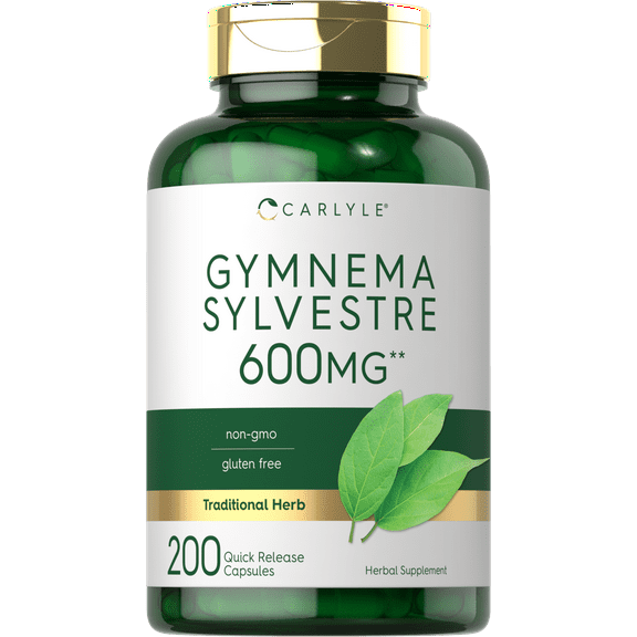 Gymnema Sylvestre Leaf Extract 600 mg | 200 Capsules for Men and Women | by Carlyle