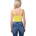 thumbnail image 6 of Made by Olivia Women's Four-way Stretch V-Neck Ribbed Seamless Crop Top -Made in USA, 6 of 7
