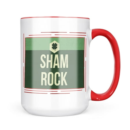 

Christmas Cookie Tin Sham Rock St. Patrick s Day Vintage Four Leaf Clover Mug gift for Coffee Tea lovers