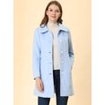 thumbnail image 2 of INSPIRE CHIC Manteau Long Élégant d'Hiver pour Femmes Col à Revers Contrasté, 2 of 6