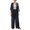 Dark Blue, variant on ZenCart Women's Cotton Linen Two Piece Set Half Sleeve Button Down Shirt Wide Leg Pants Set Casual Tracksuit for Spring Summer Autumn