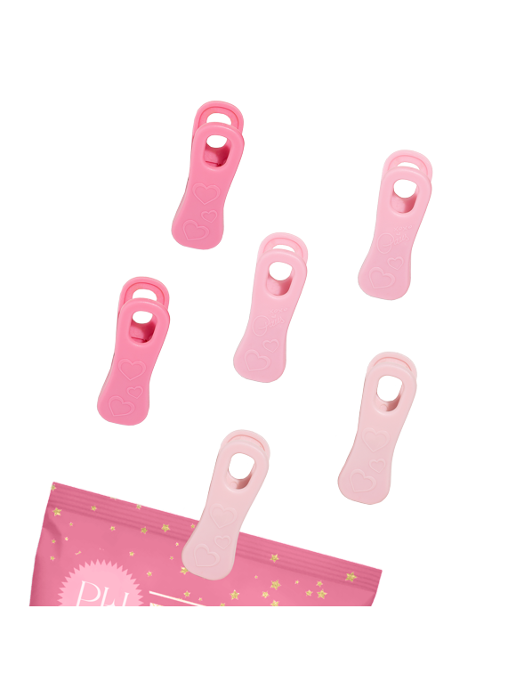 Paris Hilton 6 Piece Bag Clip Set, Pink