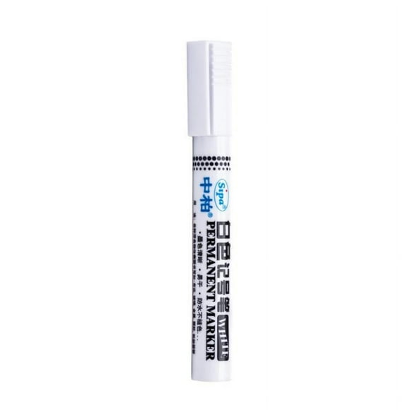 Zhongbai White Marker Pen Drawing Craftwork Marker Drawing Permanent Color Oil Waterproof W Pens Y6Y7 Supplies