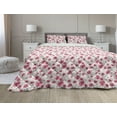 thumbnail image 1 of Aqua and Pink Comforter & Sham Bedding Set, Gentle Poppies of Summer on Pastel Background with Butterflies, 3 pcs Duvet Set Microfiber Filling Quilt, 5 Sizes, Aqua Pink and Pale Pink, by Ambesonne, 1 of 4