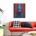 thumbnail image 4 of Sikiie Neon Cyberpunk Blue Bear Print Canvas Decorative Hanging Painting, Anti-shrinkage Hanging Frame, Suitable for Home, Office Wall Decorations, 4 of 6